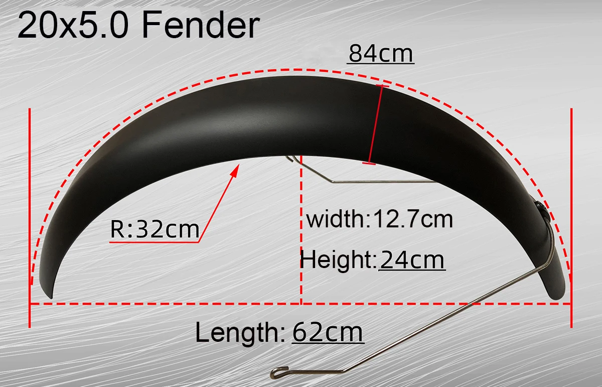 20x4.0 20x5.0 Fat Tire Fender E-bike 20inch Snowboard Bicycle