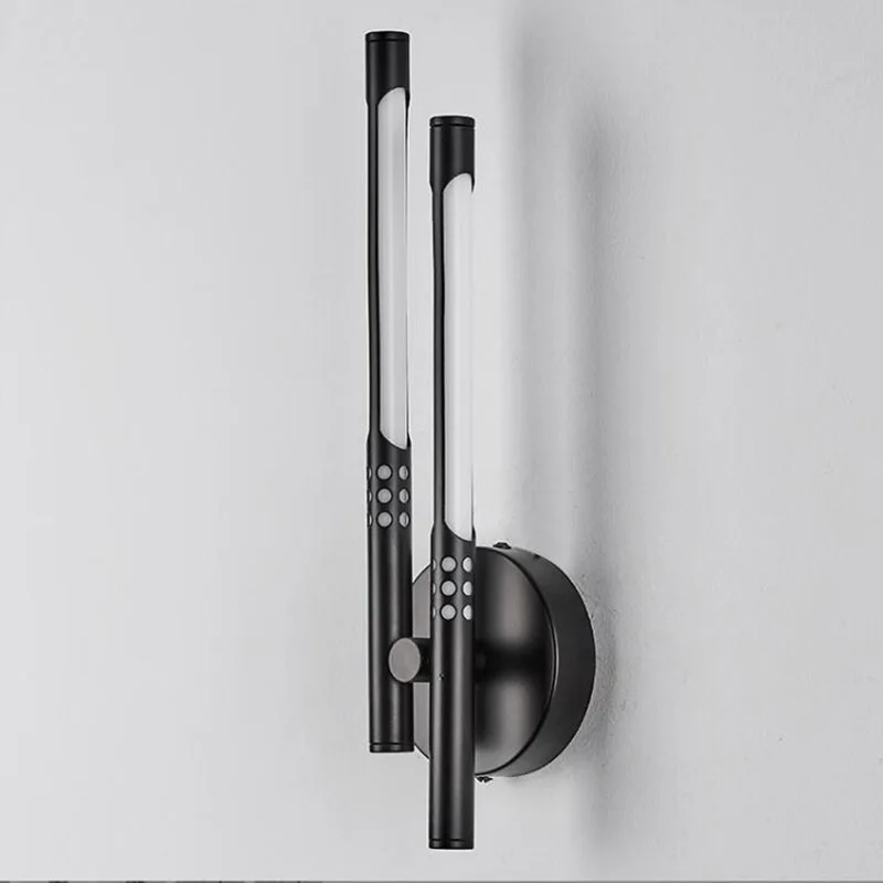 Description Picture 5 of itemModern simple linear tube LED wall lamp up down background opposite wall light LED bedside foyer corridor black gold LED sconce