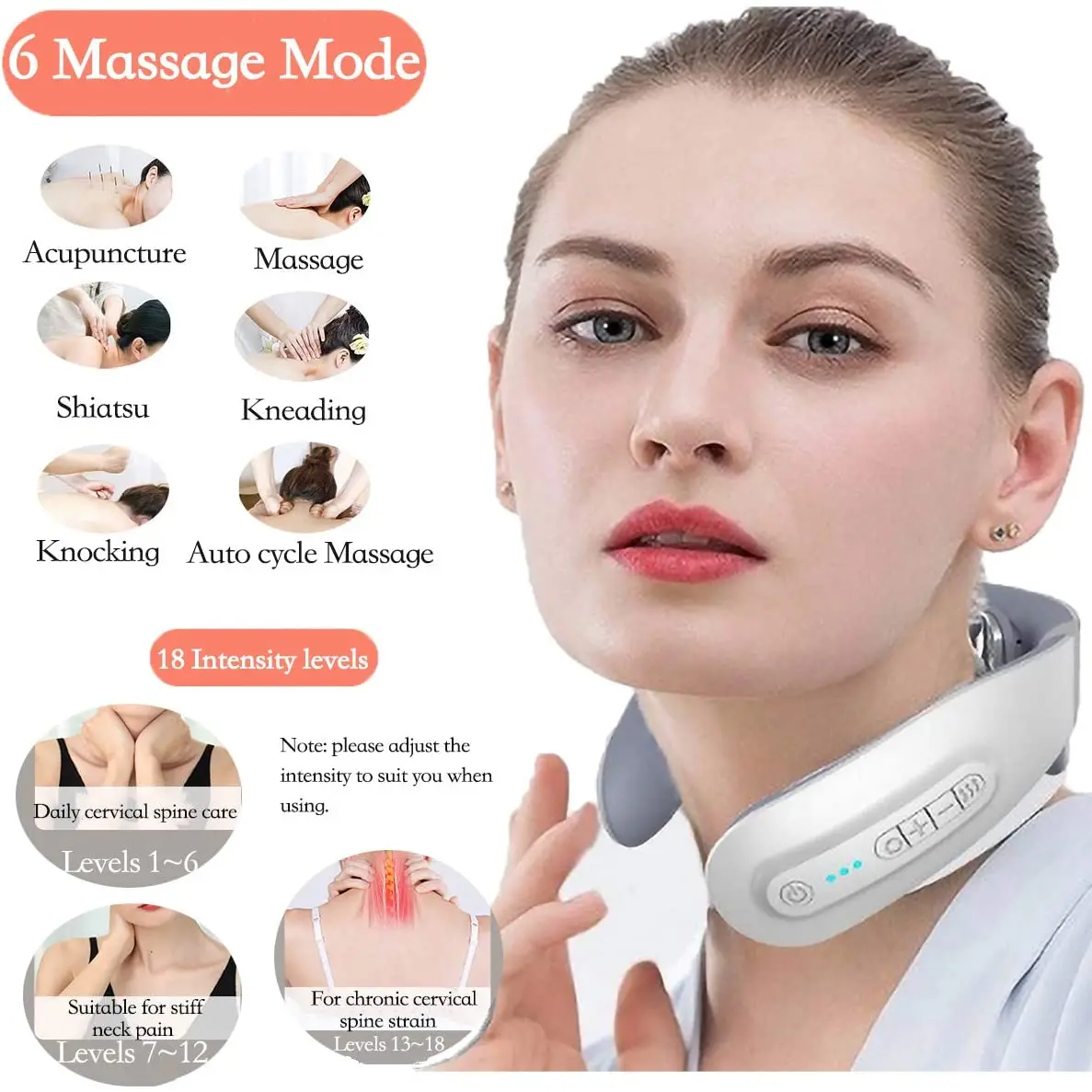 Automatic 4-Head Heating Neck Massager for Pain Relief - Image 4