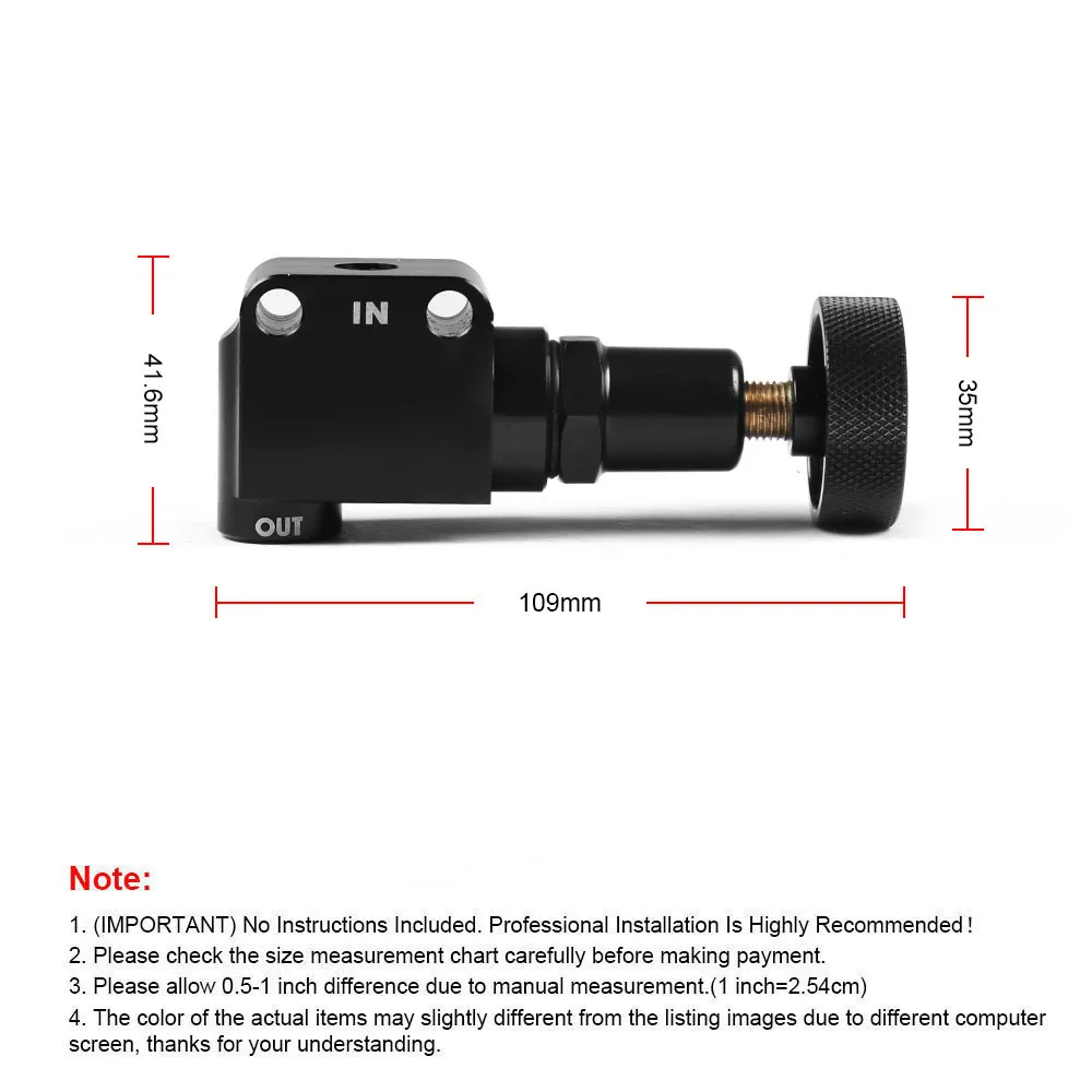 Brake Bias Proportioning Valve Pressure Regulator For Brake Adjustment 1/8-27 NPT Pressure Regulator Screw Knob Type