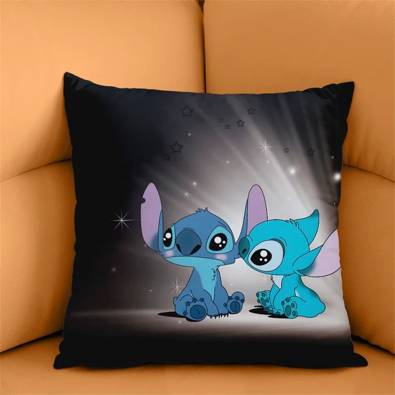 Cushion Cover Pillow Case Cover Disney Stitch Star Pillow Anime Secondary Peripheral Sofa Bed Head 45x45 cm