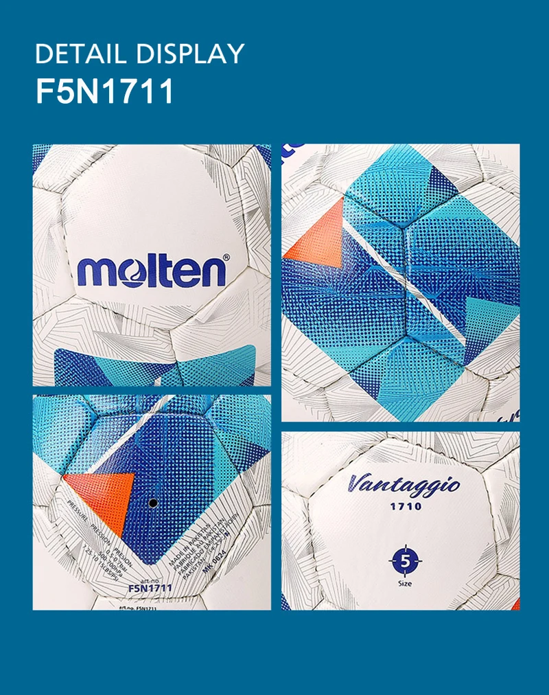 Molten 2025 Soccer Balls Size 5 Size 4 PVC/TPU Material High Quality Outdoor Football Training Match League Men futbol topu