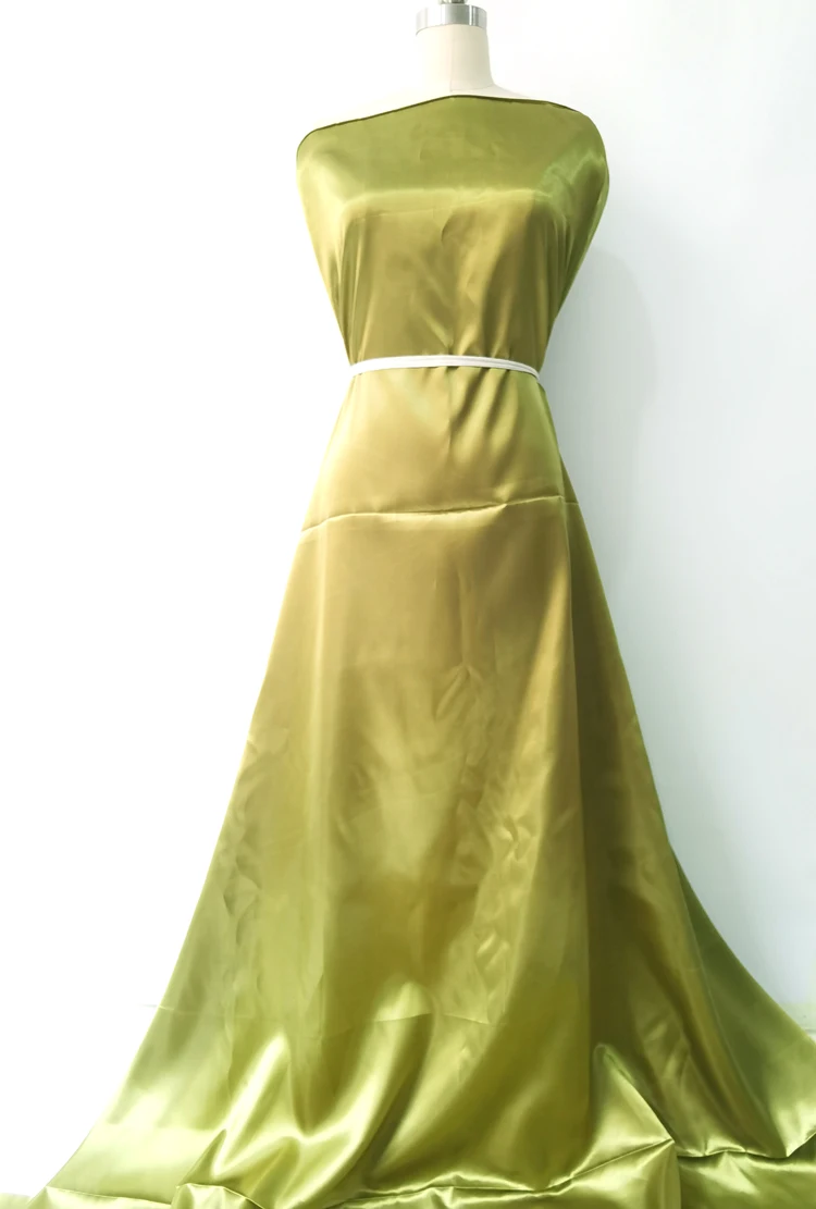 Massiver Satin, 58 Zoll breit | 1 Meter | 2 Meter | 5 Meter | Seidiger Schal zum Basteln, DIY-Stoff, Charmeuse-Grün – Detail 29