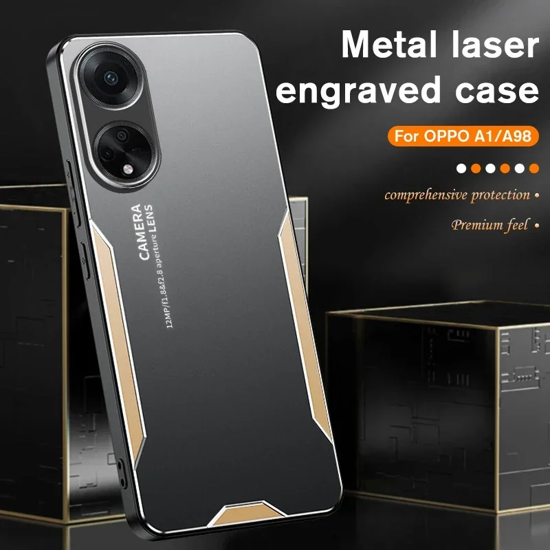 Luxury Aluminum Alloy and TPU Soft Edge Back Cover – Premium Protective Case