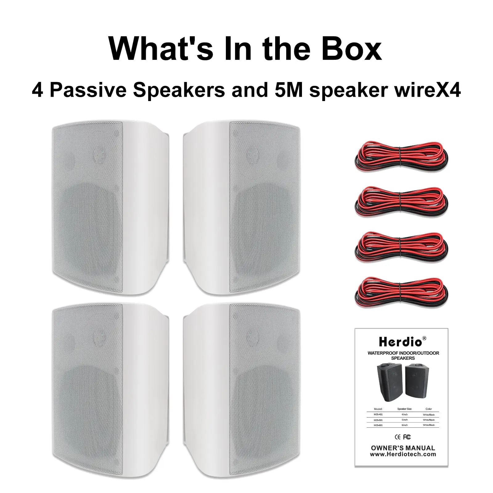 5.25 in 600W Passive Wall Mount Speakers 5