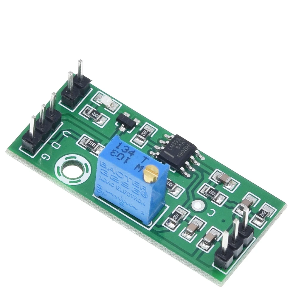 LM393 Voltage Comparator Module Signal Waveform Adjustable High Low Level/Load Drive Dual Channel 4.5-28V High Voltage Module
