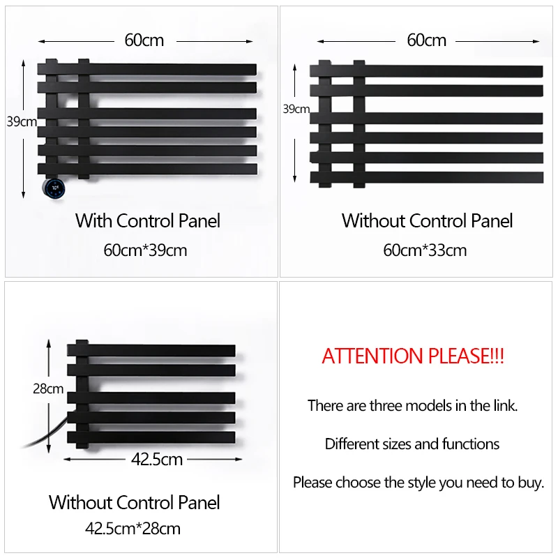 OXG Electric Heating Towel Rack Heat Dry Bathroom Towel Electric Rack Touch Display Heated Rail Cloth Dryer Electric Towel Rack