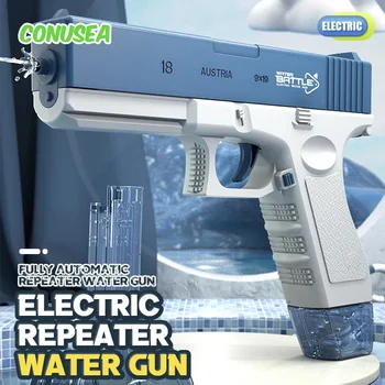 Automatic Water Gun Pistol Electric Portable Guns Children Pool Beach Outdoor games Fight Shooting Squirt Toys for Boys Kid 1