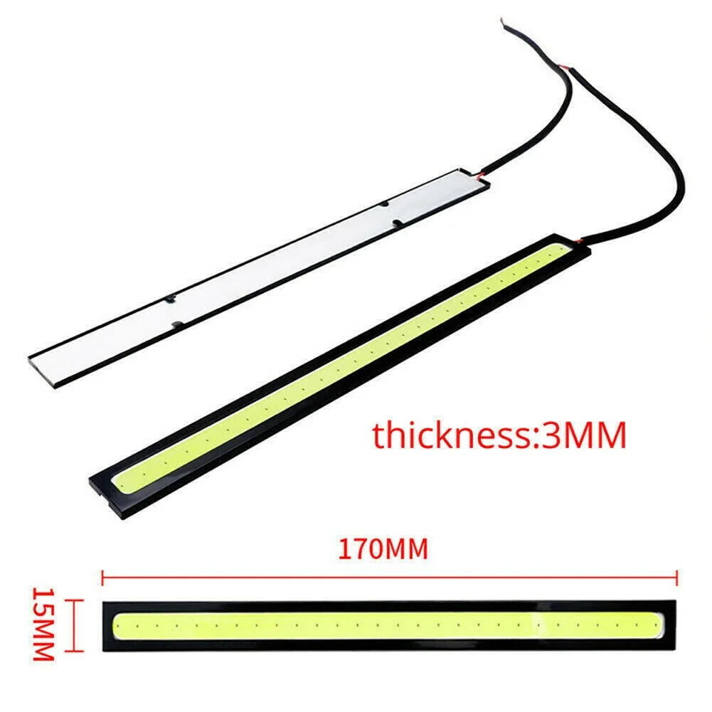 

6 Pieces Super Bright 12V LED COB Fog Bulb Car DRL LED Strip Daytime Running Light Bar Auto Interior Styling Lamp Waterproof