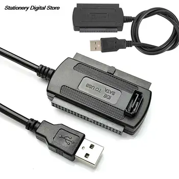 USB 2.0 To IDE Adapter Converter Cable For 2.5 3.5 Inch Hard Drive HD