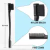 3 Pcs Slick Back Hair Brush Set Bristle Hair Brush Edge Control Brush Teasing Comb for Women Baby Kids' Black Hair 2