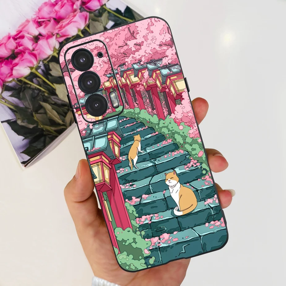 Fashionable Painted Silicone Phone Case for Motorola Moto Edge 20 Series
