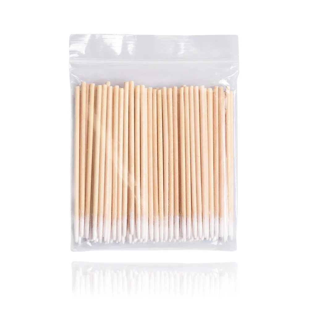 100pcs 7cm Single Pointed Head Wooden Cotton Swab Make-up Stick for Cleaning Cosmetic Tool