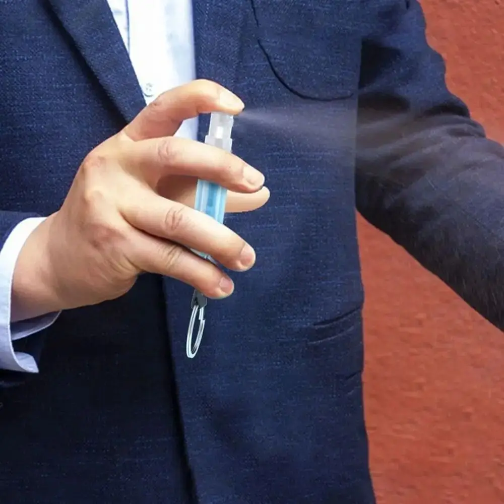 Creative New Press Elevator Bottle With Keychain Pen Shaped Spray Bottle No Touch Portable Empty Bottle Men And Women