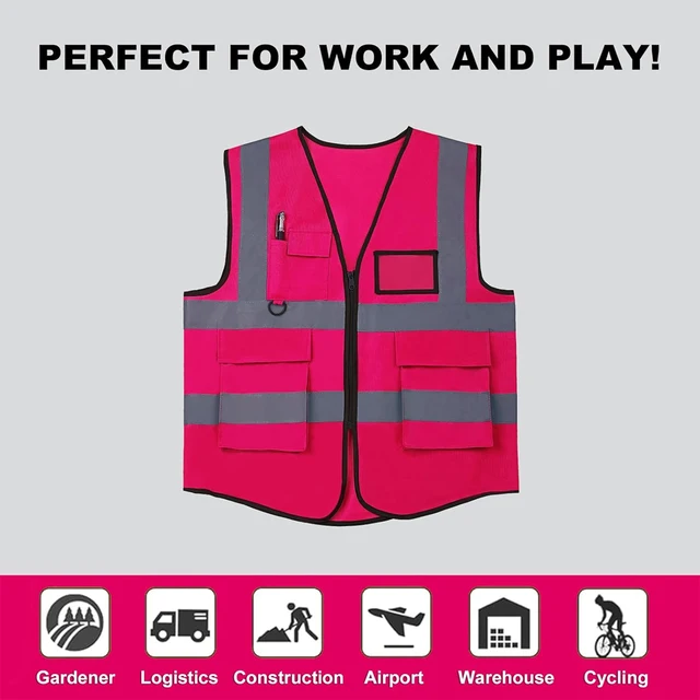 Custom Logo Safety Vest - Multi-colours