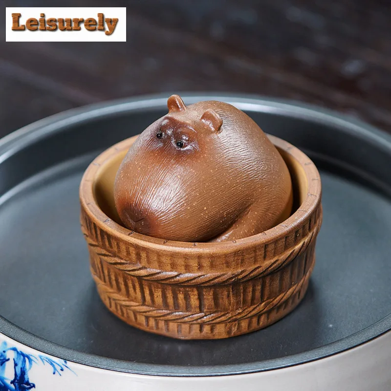 Yixing Zisha Kapi Bala Tea Pet Creative Flowerpot Landscaping Tea Figurine Play Toys Tea Statue Ornaments Supplies Decoration