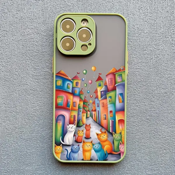 Bunte Stadt-Handyhülle für iPhone 13 12 11 Pro Max Mini 16 15 14 Pro Max Plus 17 Pro Max X XR XS Stoßfeste Rückabdeckung Schutzhülle – Detail 11