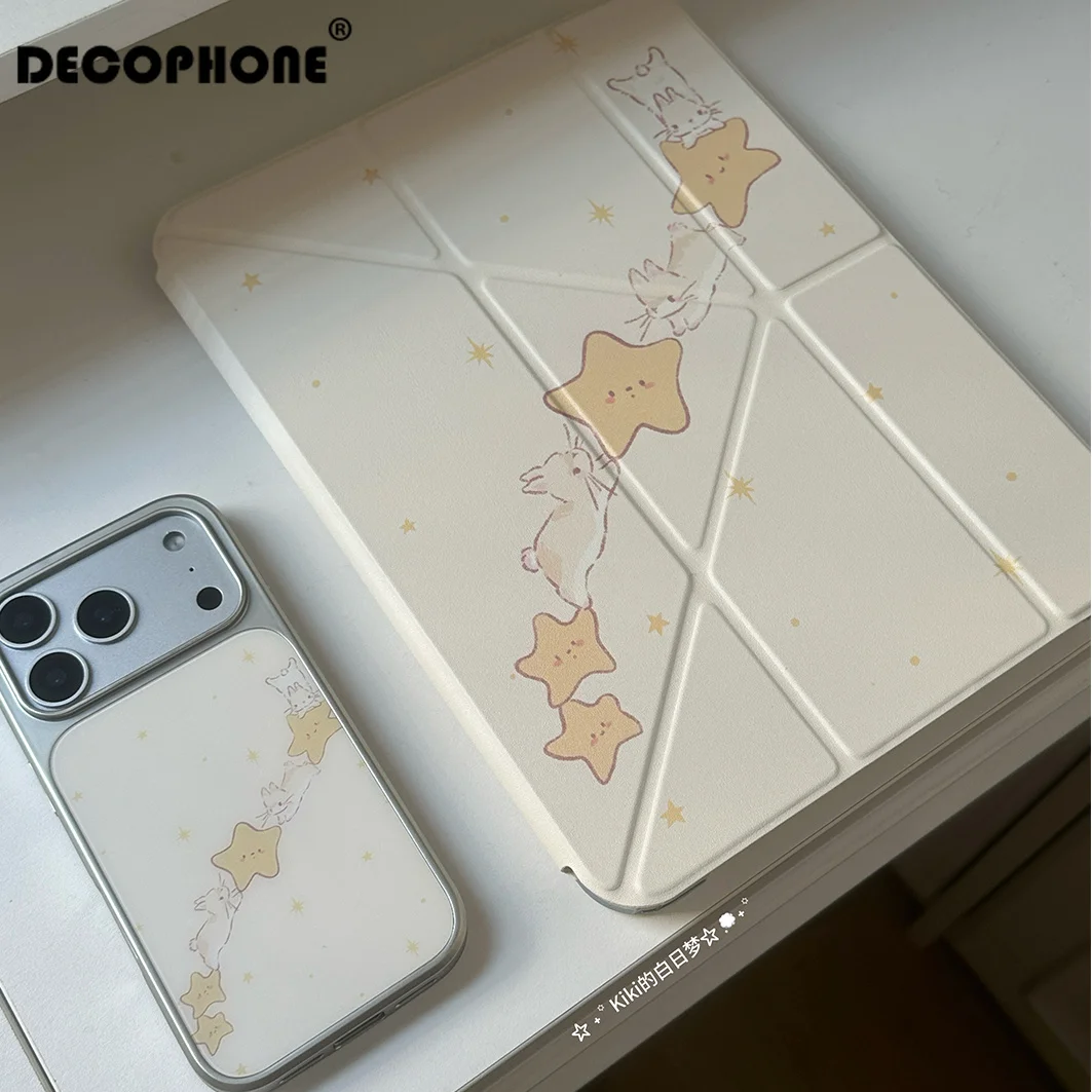 Cute Star Bunny 3+Y-Fold Tablet Case