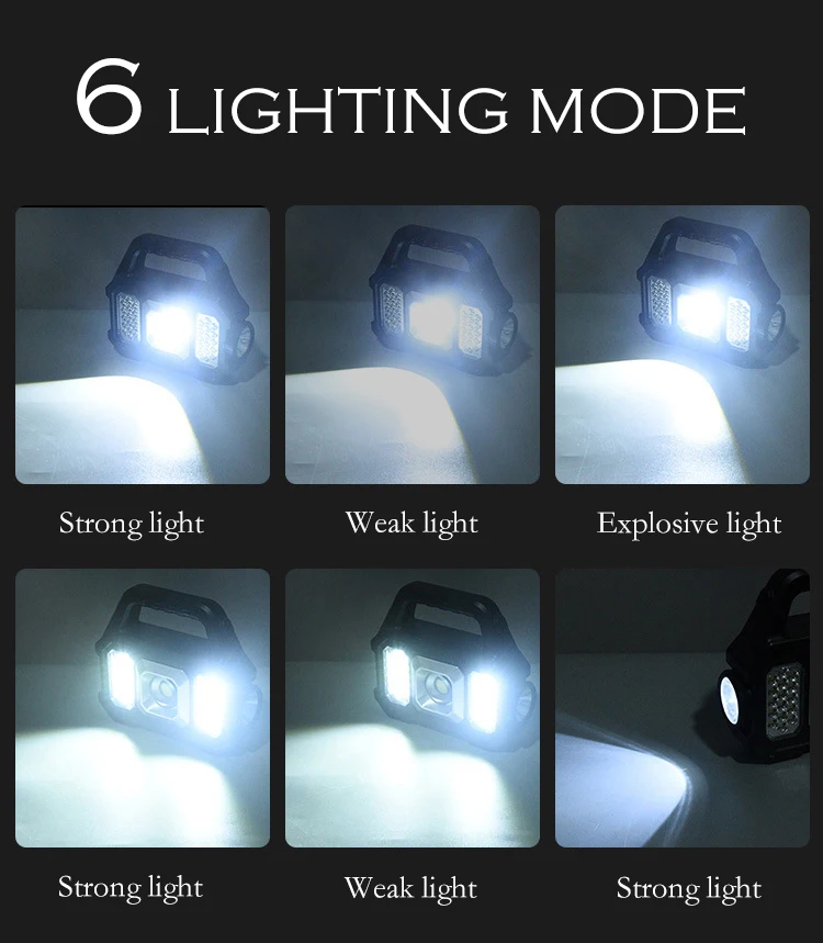 Solar Rechargeable LED Flashlight COB Zoomable Waterproof Tactical Torch Can Charge Mobile Phone for Camping portable flashlight portable torch