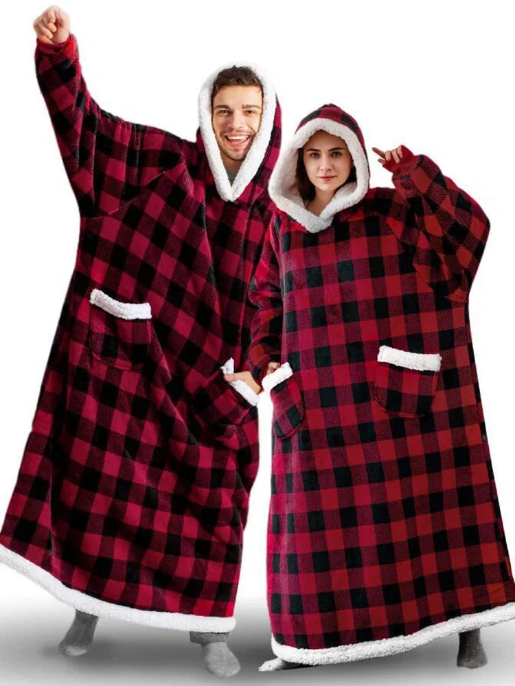 Felpa Coperta Oversize Sherpa Con Cappuccio – Tasca Frontale, Morbida E Calda, Unisex Taglia Unica 4XL - 6