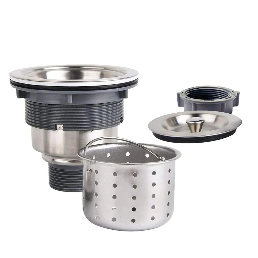 Filtro de Dreno de Pia de Home Kitchen Hardware Tools Cesta Profunda Removível de Resíduos Acessório de Tampa de Vedação Aço Inoxidável