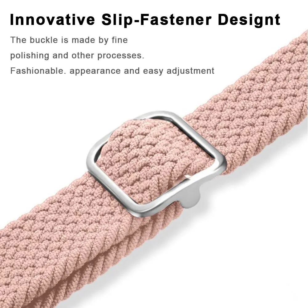 Adjustable Nylon Loop Sport Strap and Protective Case for Fitness Tracker Watch