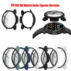 3D 9H Tempered Glass Screen Protector Case Shell Frame Fit for Mi Watch Color Sports Version Smartwatch