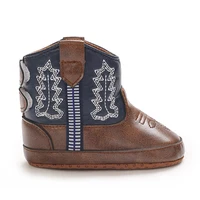 Fashionable and popular baby shoes Western denim midsole boots autumn and winter warm and anti slip casual walking shoes 0-18M 5