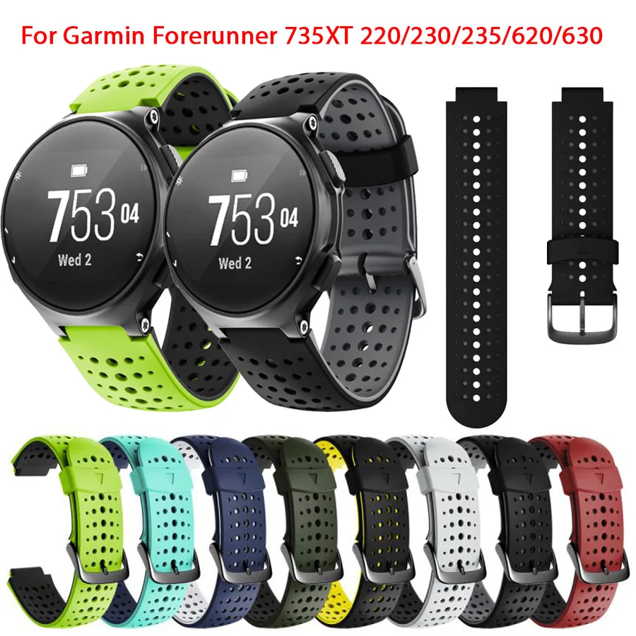 Correas de reloj para Garmin Forerunner 735XT, 235, 230, 620, 630, 735,  235Lite, pulsera inteligente de silicona - AliExpress