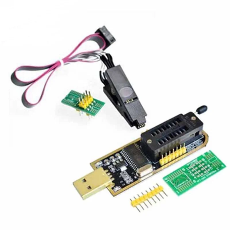 

93CXX / 25CXX / 24CXX DIY KIT CH341A 24 25 Series EEPROM Flash BIOS USB Programmer Module + SOIC8 SOP8 Test Clip For EEPROM