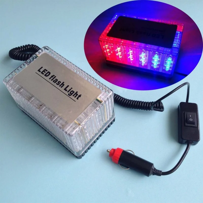 

LED Emergency Strobe Flashing Warning Lights Built-in 48leds Box Magnetic Beacon Led Lights for Car Traffic Safety Police Lights