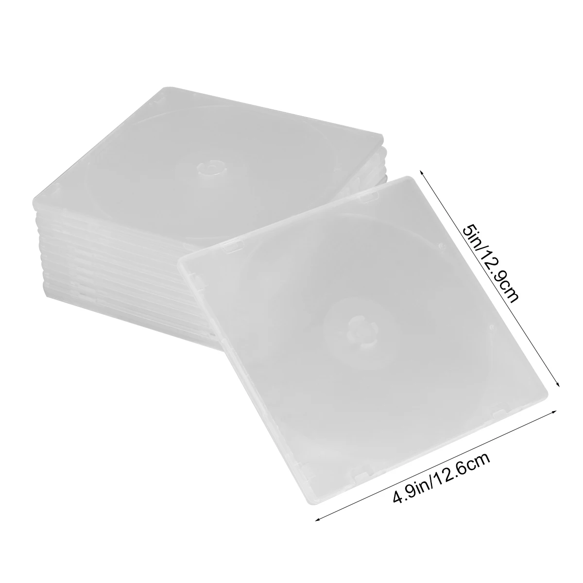 CD DVD Storage Case 12pcs Transparent Plastic DVD Case