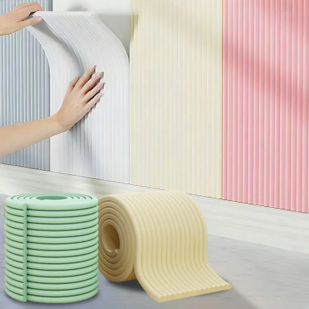 10/2M Anti-collision Strip Multifunctional 3D Wall Stickers Baby Safety Soft Padding for Door Corner Furniture Edge Protection 2