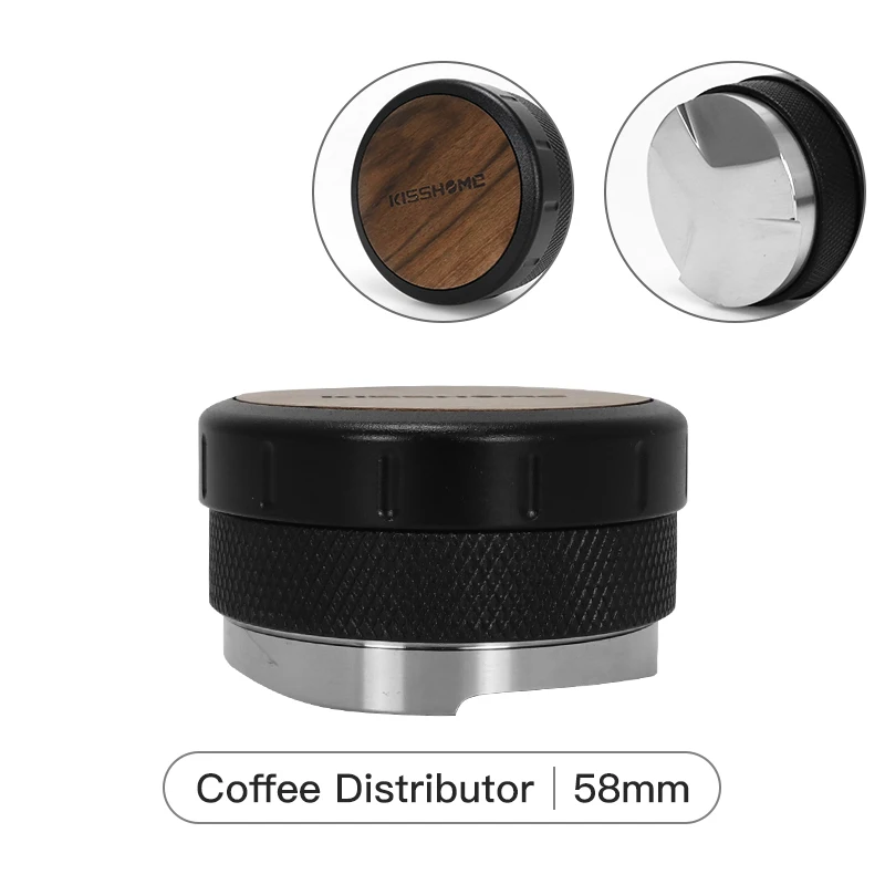 Distributore Livellatore Per Caffè 58 Mm Bar.ista22 | In Legno Di Noce | Regolabile In Altezza