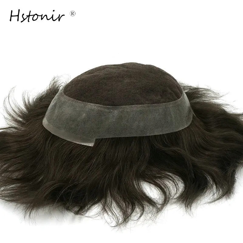 Человеческие волосы Hstonir, 100% натуральные индийские волосы Remy, прозрачные корейские кружевные парики, запасные системы, в наличии H036