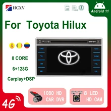 

HCXV Android Car Radio Stereo For Toyota Hilux 7 inch 2 Din Stereo Car Navigation Multimedia System Dvd Player Audio Gps Carplay