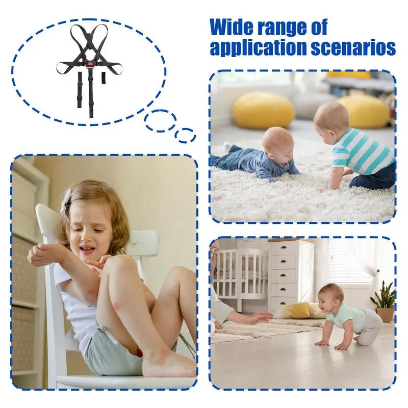 5 Point High Chair Harness Kids Protection Seat Belt Adjustable High Chair 5 Point Harness Seat Protection Belt For Stroller