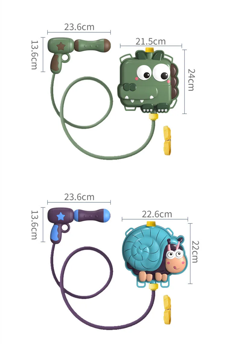 Licorne 2 - Sac à dos pistolet à eau pour enfants, sac à dos, mignon, dessin animé, dinosaure