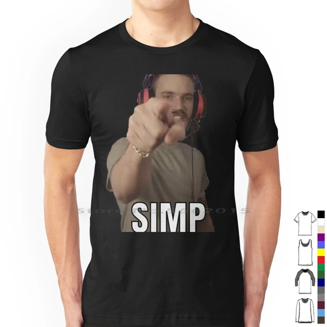 Pewdiepie Simp T Shirt 100% Cotton Simp Pewdiepie Funny Meme Review Cool  Online Joke Short Long Sleeve Tee Top - AliExpress