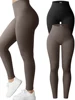 Seamless Sports Fitness Legging Autumn and Winter Women's Solid Color Thread Elastic Sports Fitness Pants High Waist Lifting Hip 6
