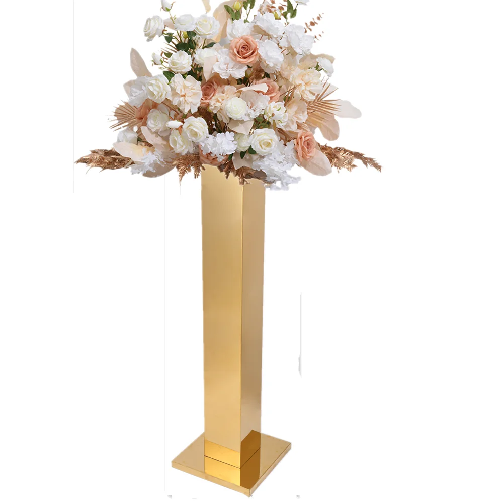 10 PCS/ Lot Flower Road Lead Metal Pillar Wedding Table Centerpieces