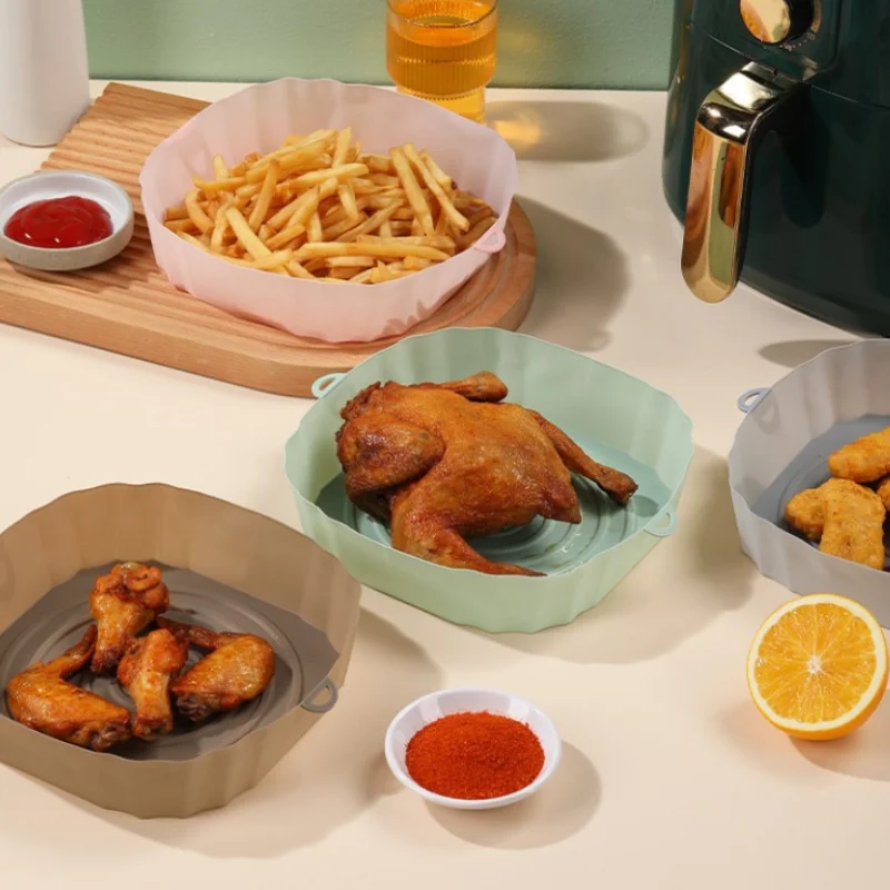 Air Fryer Silicone Basket and Tray Reusable Liners