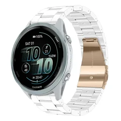 Premium Resin Watch Strap | Stylish Replacement Bracelet for Smartwatches (20mm/22mm) (Ceramic white)