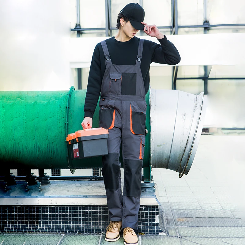 Work Jacket Men Eletrician Cargo Trousers Multi Pockets Work Vest Tools Overalls Men Workwear Uniform Safety Clothing Workwear 6