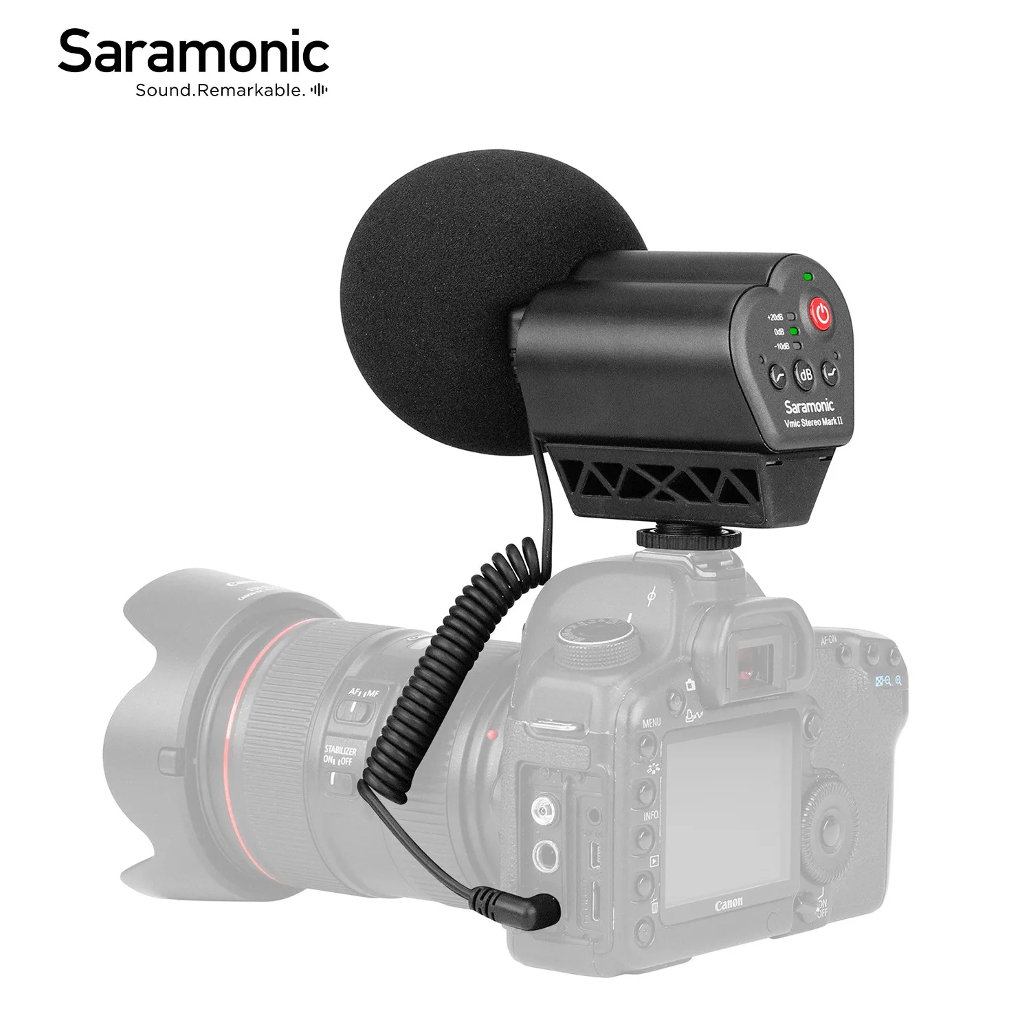 SaramonicVmicStereoMarkIIOnCameraCondenserMicrophoneforDSLR