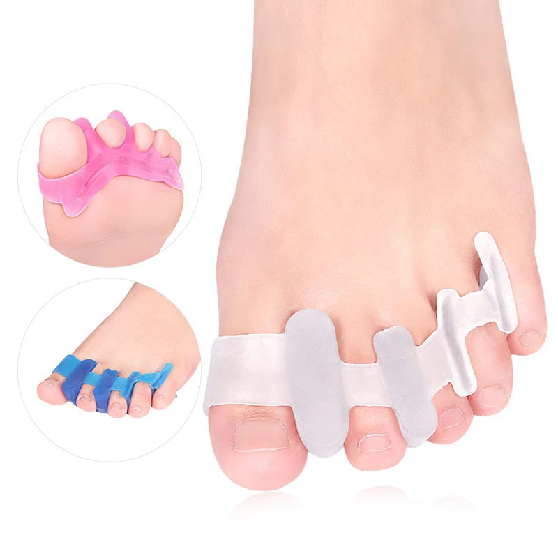 

Thumb Valgus Orthosis Sebs Toe Separator Day and Night Use Four Hole Toe Divider Big Foot Bone Shock Absorption Pressure Relief