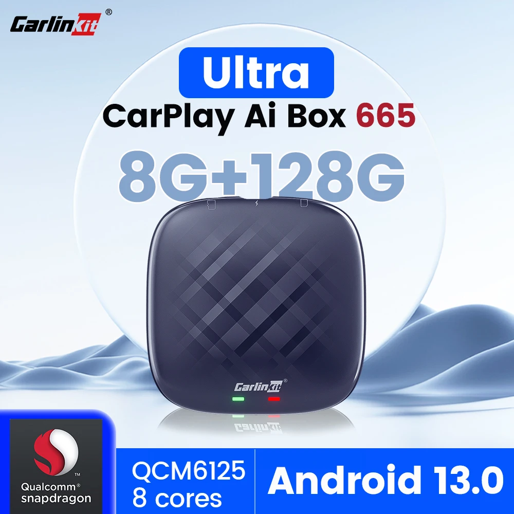 CarlinKit Wireless CarPlay Ai Box Android 13 Plus QCM6125 665