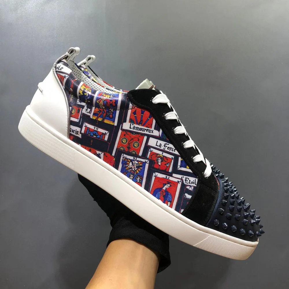 Color Low Cut Red Bottom Shoes Photo 