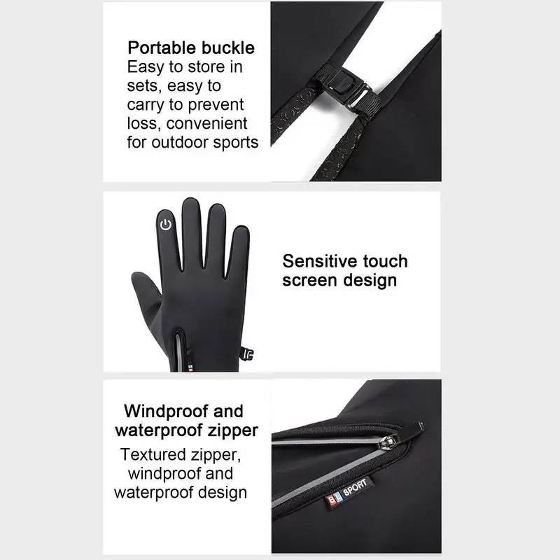 Heating Cycling Gloves Comfortable Winter Ski Gloves Winter Thermal Gloves Snow Mittens For Ski Riding Mountaineering 4