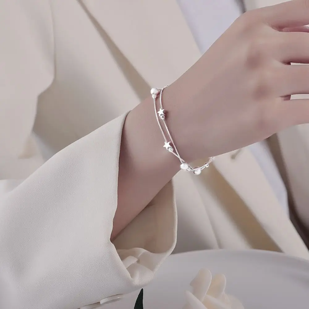 Korean Double Layer Star Charm Bracelet